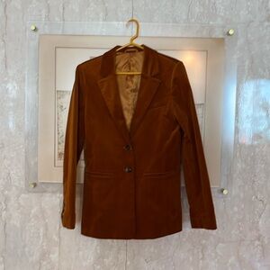 & other stories orange corduroy longline blazer 8